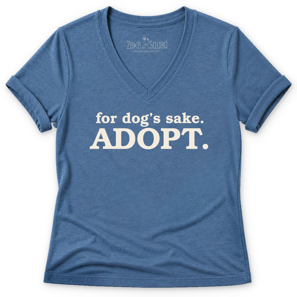 Adopt Women's V-neck - Zeke Squad