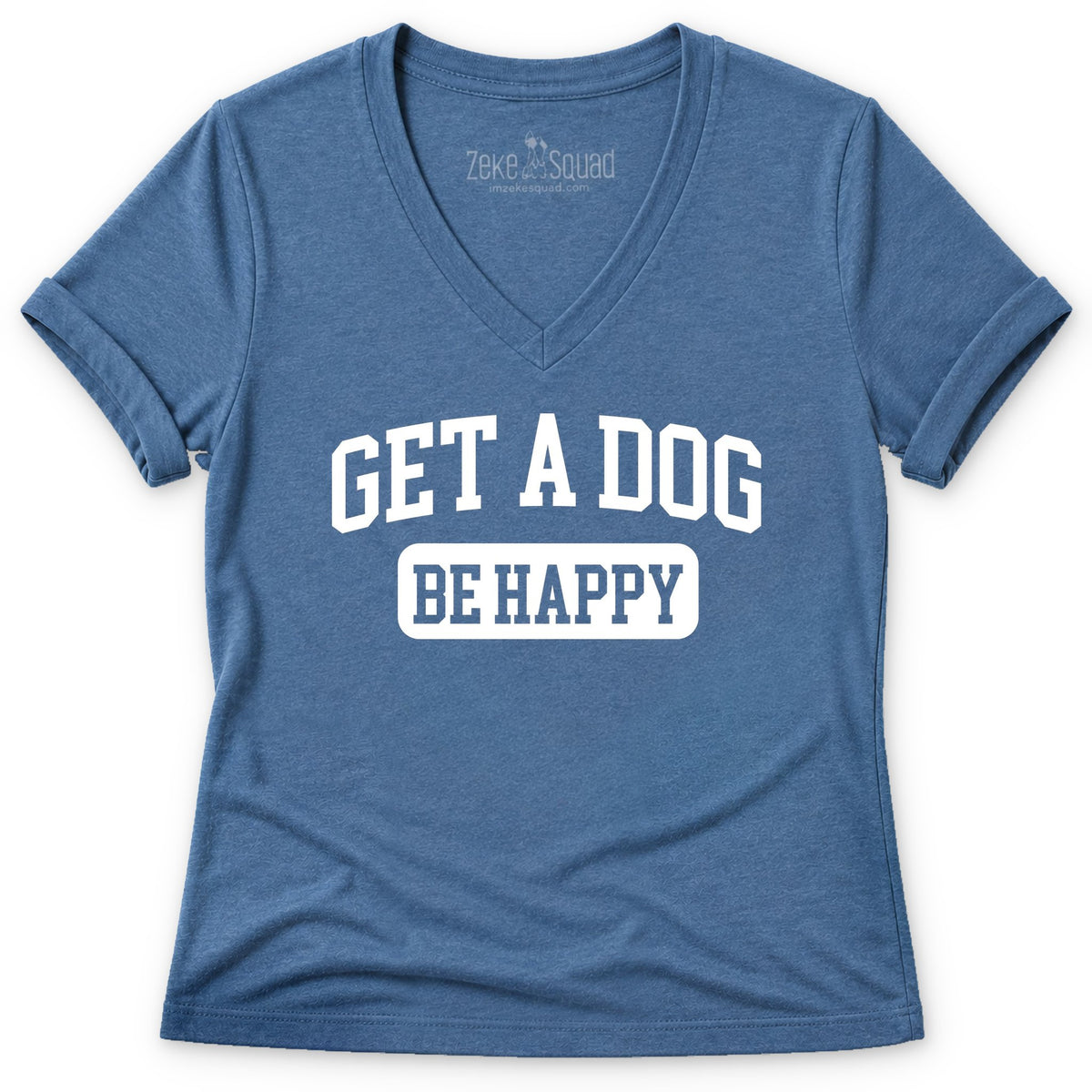 Get a Dog Women's V-neck - Zeke Squad