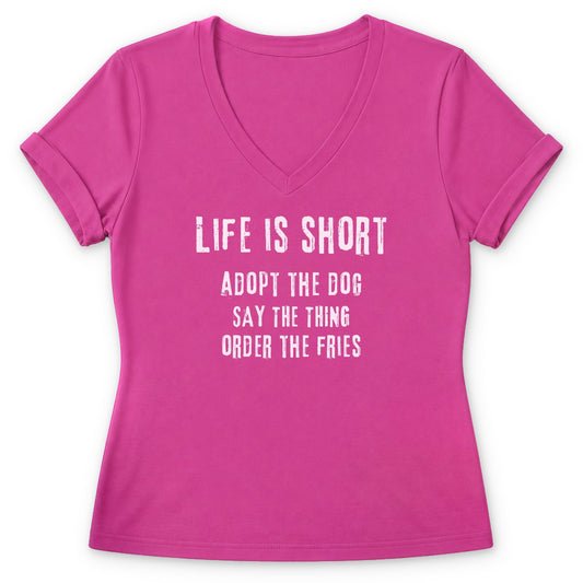 ADOPT. Women's V-neck - Zeke Squad