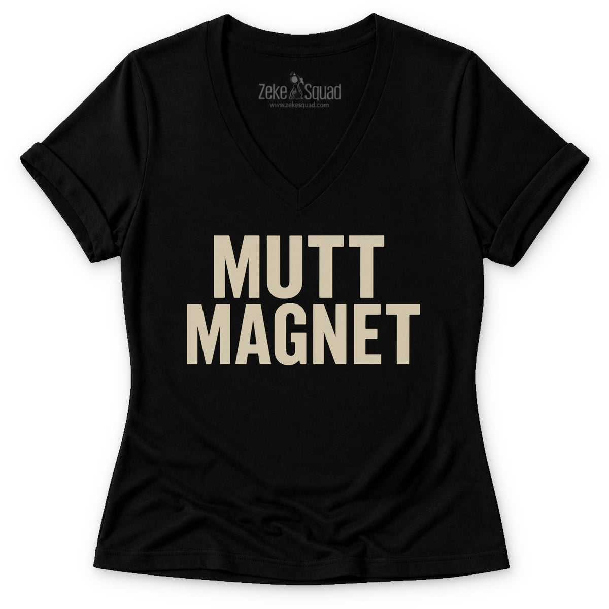 Mutt Magnet Women's V-neck - Zeke Squad