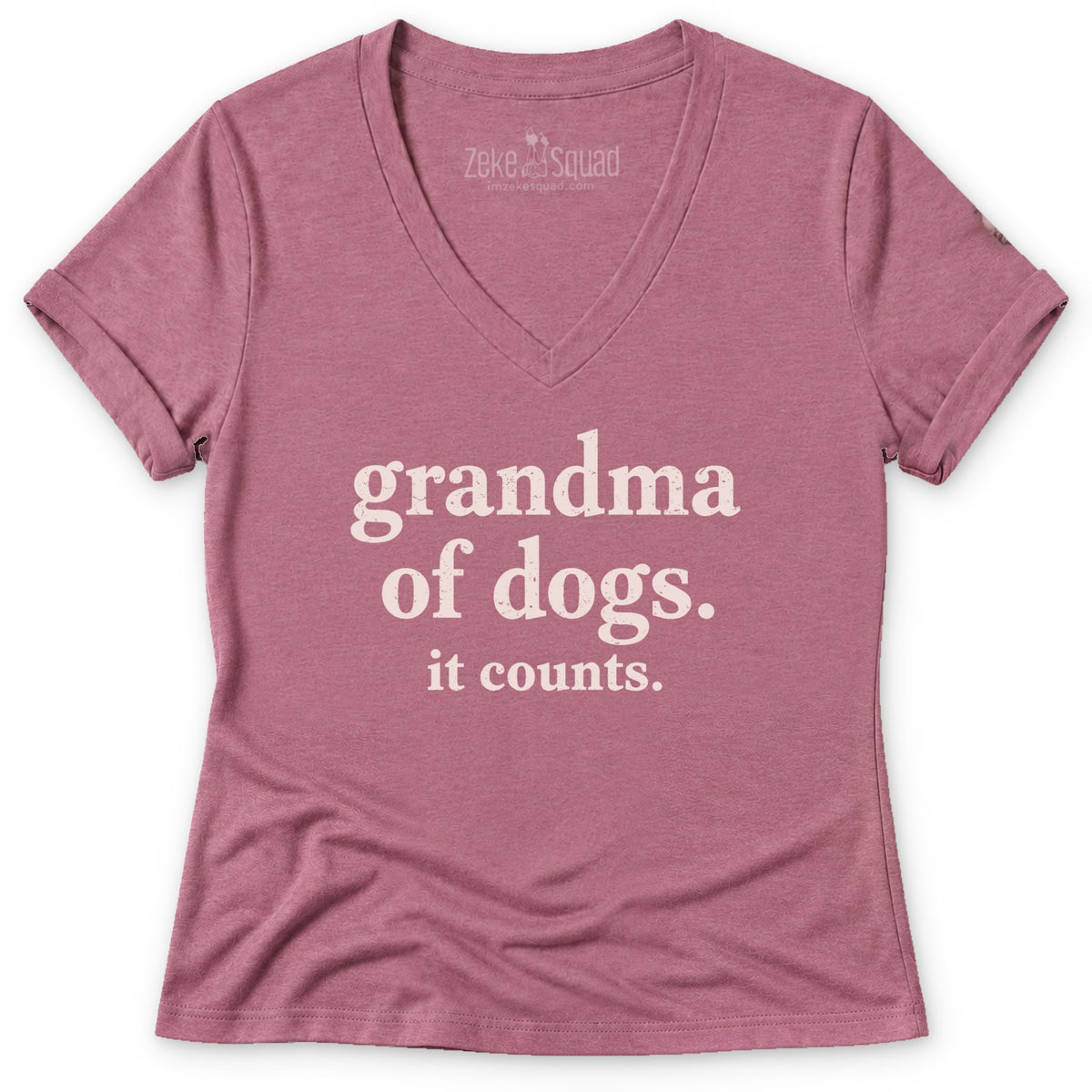Grandkid Sheds Women's V-neck - Zeke Squad