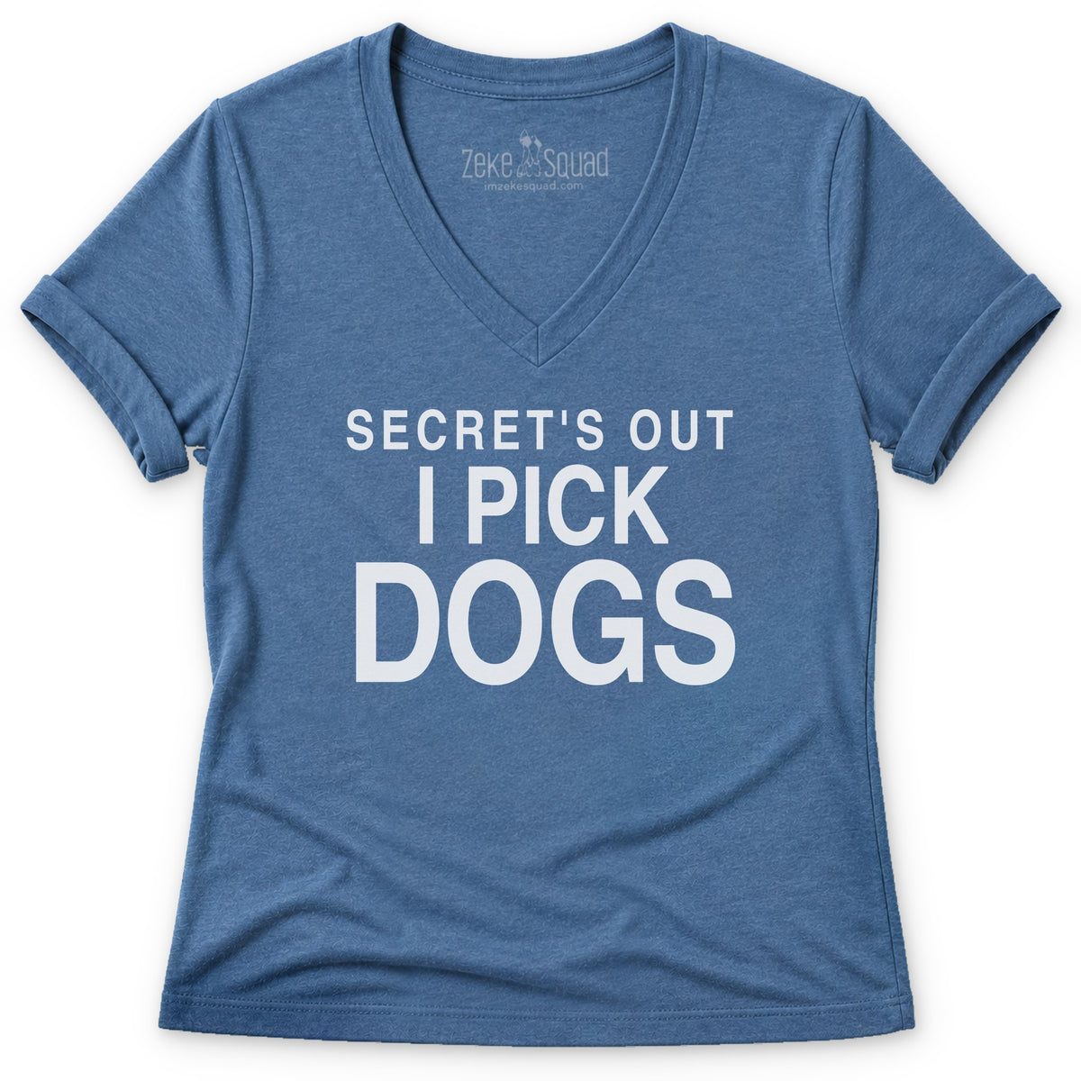 Secret's Out Women's V-neck - Zeke Squad