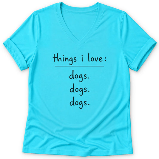 I Love Dogs Women's V-neck - Zeke Squad