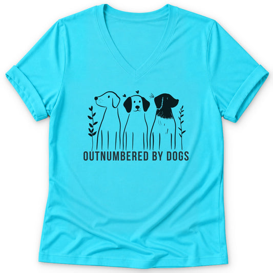 Outnumbered Women's V-neck - Zeke Squad