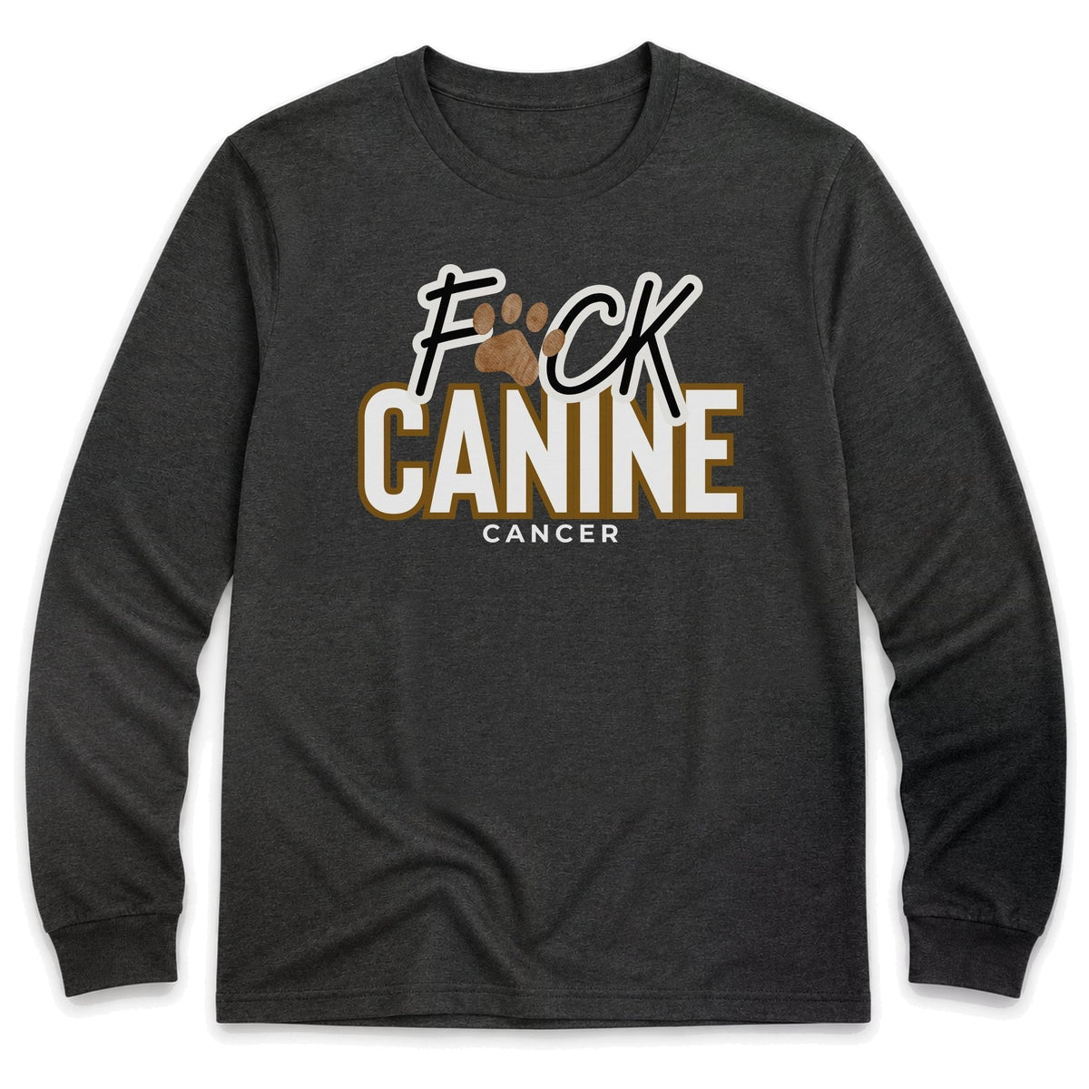 F*ck Canine Cancer Long Sleeve T-shirt - Zeke Squad
