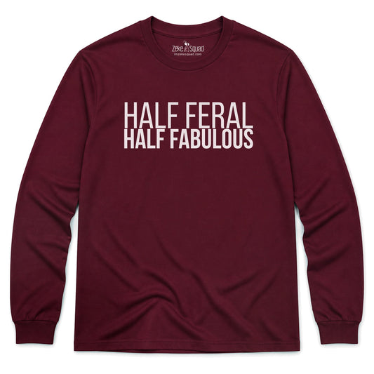 Half & Half Long Sleeve T-shirt - Zeke Squad