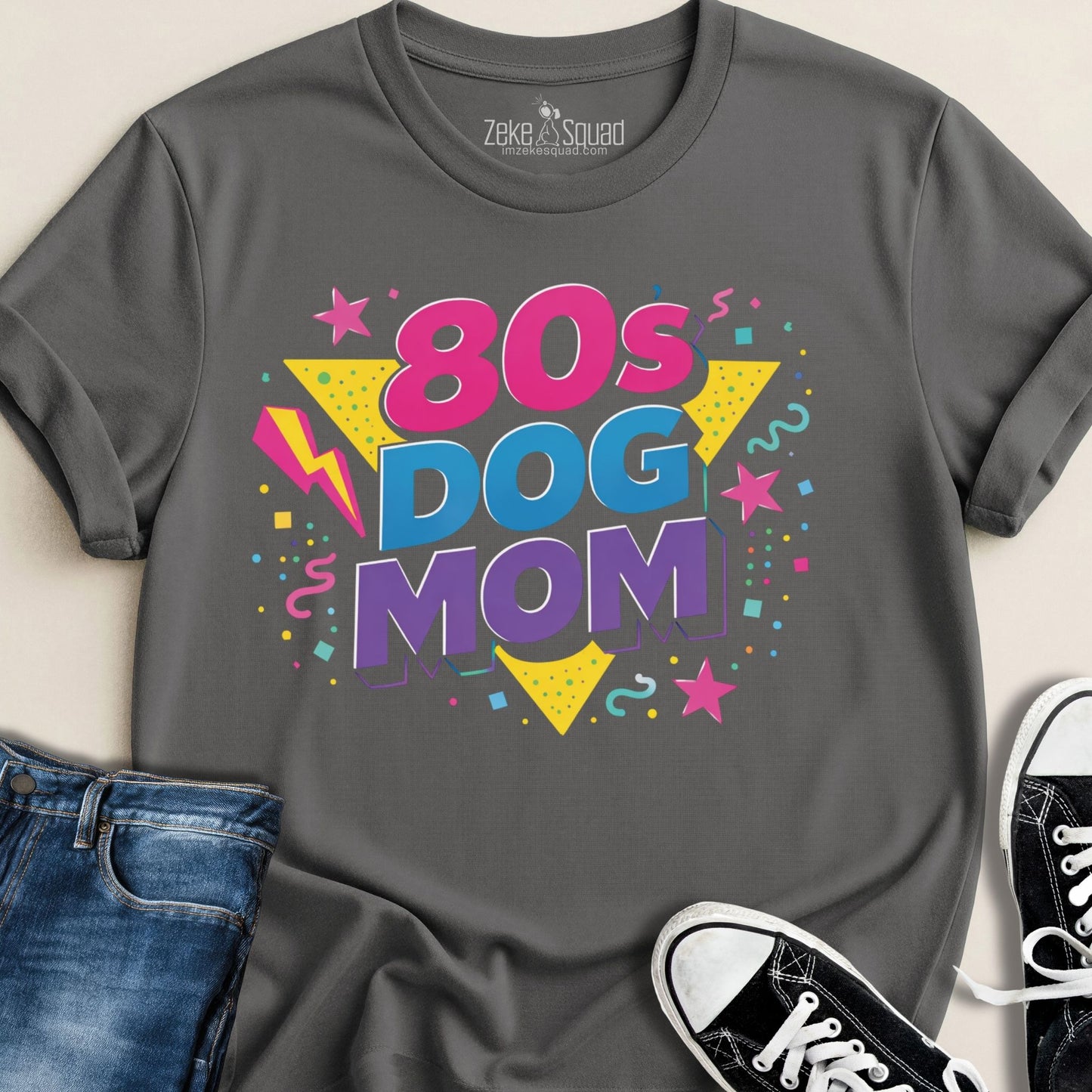 80s Dog Mom T-shirt - Zeke Squad