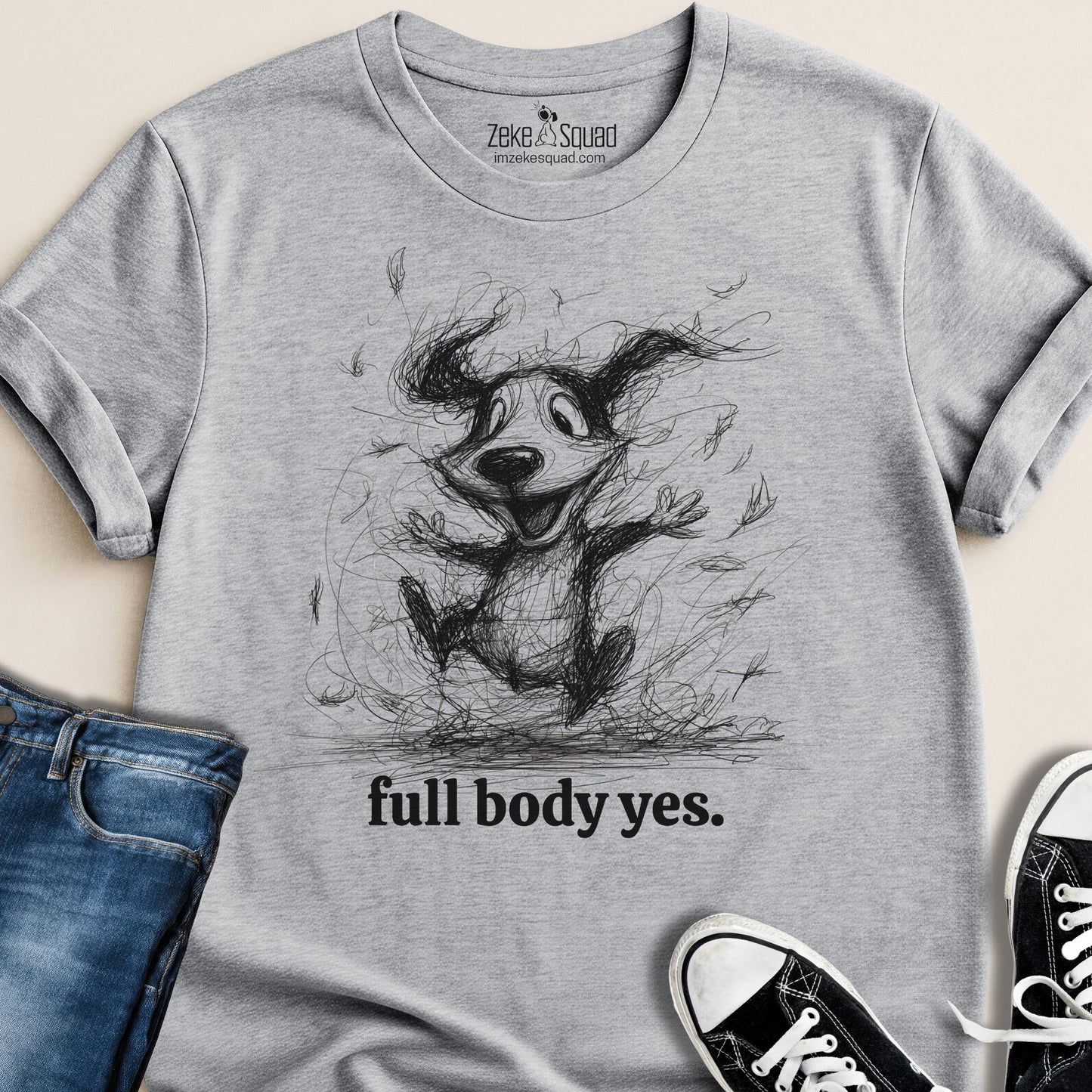 Full Body Yes T-shirt - Zeke Squad