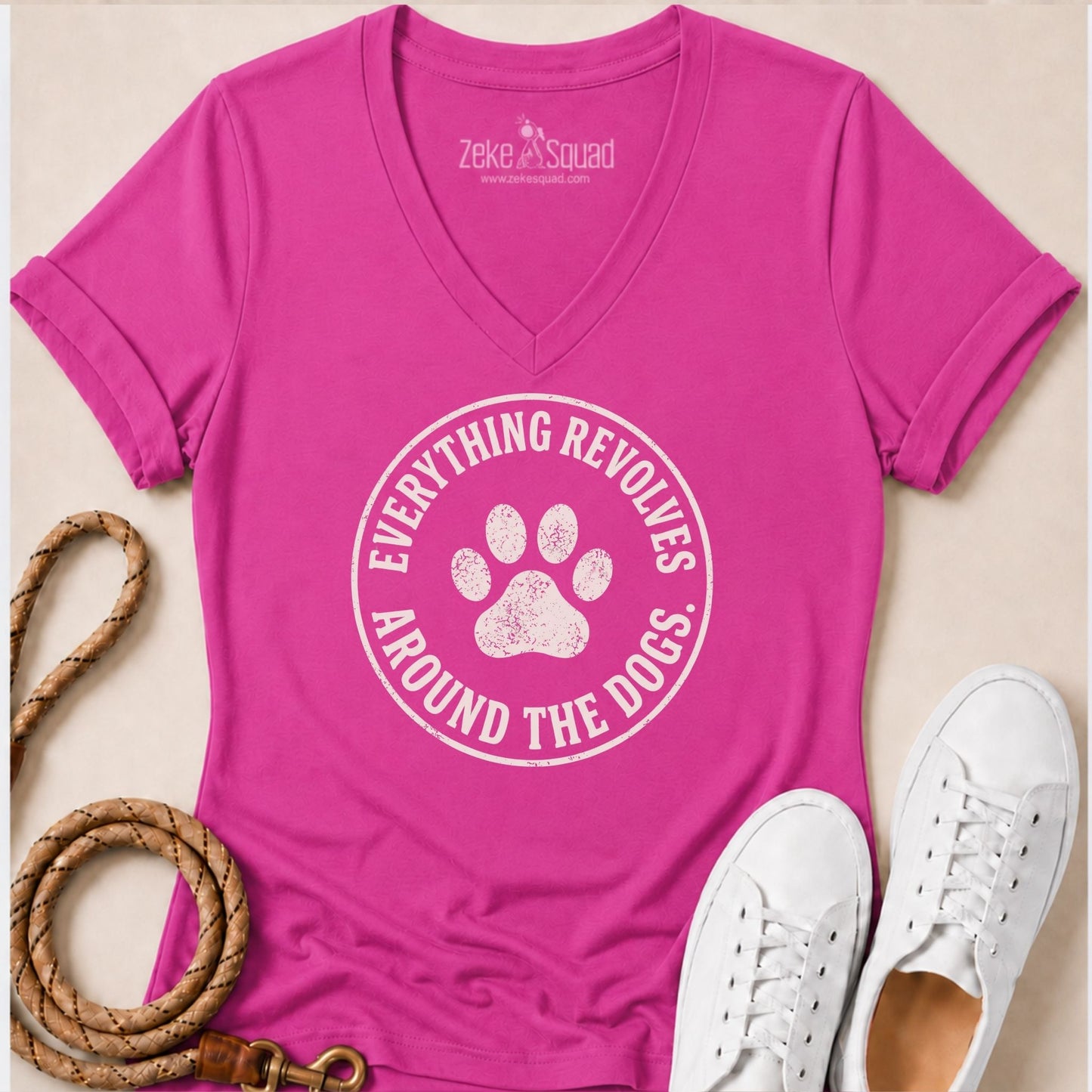 Everything Revolves Around the Dogs V-Neck