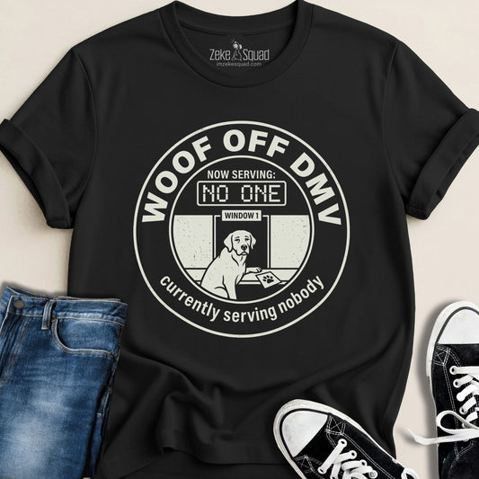 Woof Off DMV T-shirt - Zeke Squad