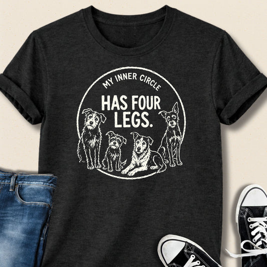 My Inner Circle Has Four Legs T-shirt - Zeke Squad