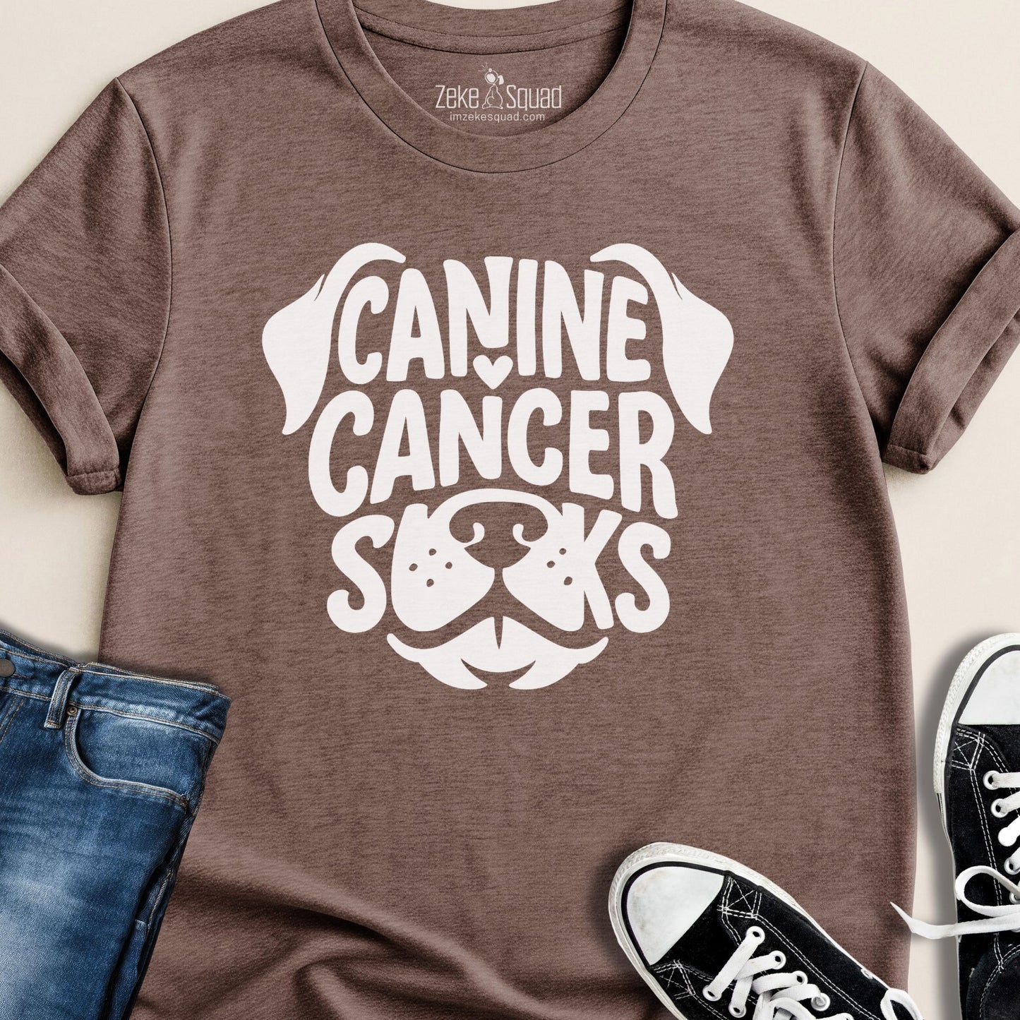 Canine Cancer Sucks T-shirt - Zeke Squad