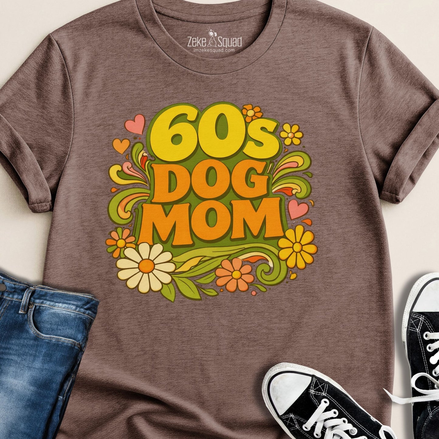 60s Dog Mom T-shirt - Zeke Squad