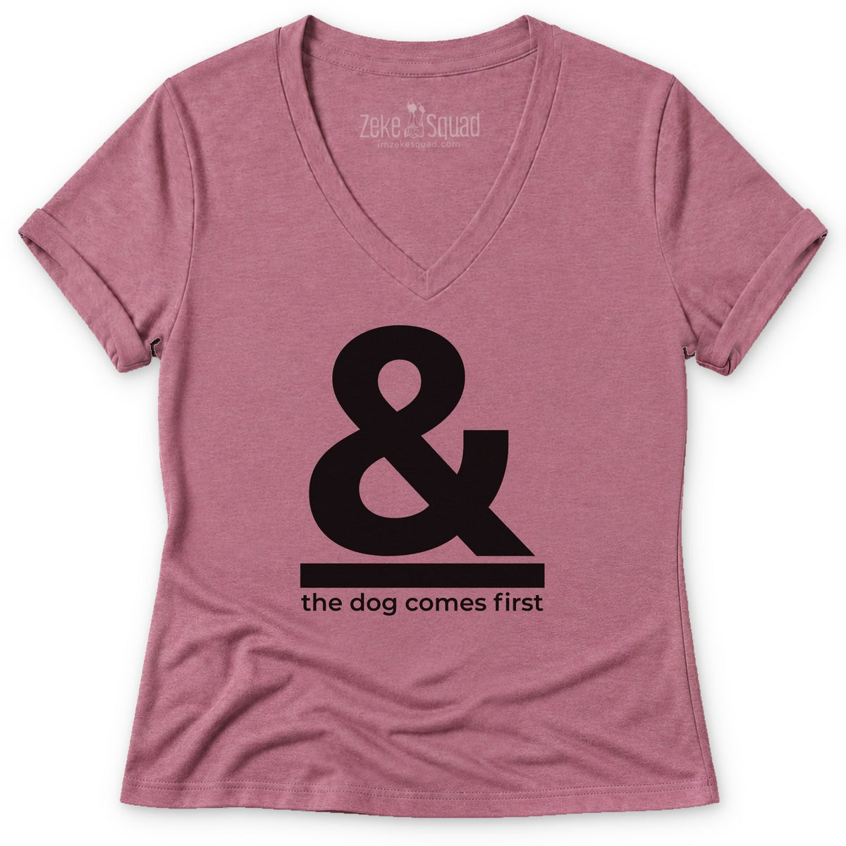 & the Dog Women's V-Neck - Zeke Squad