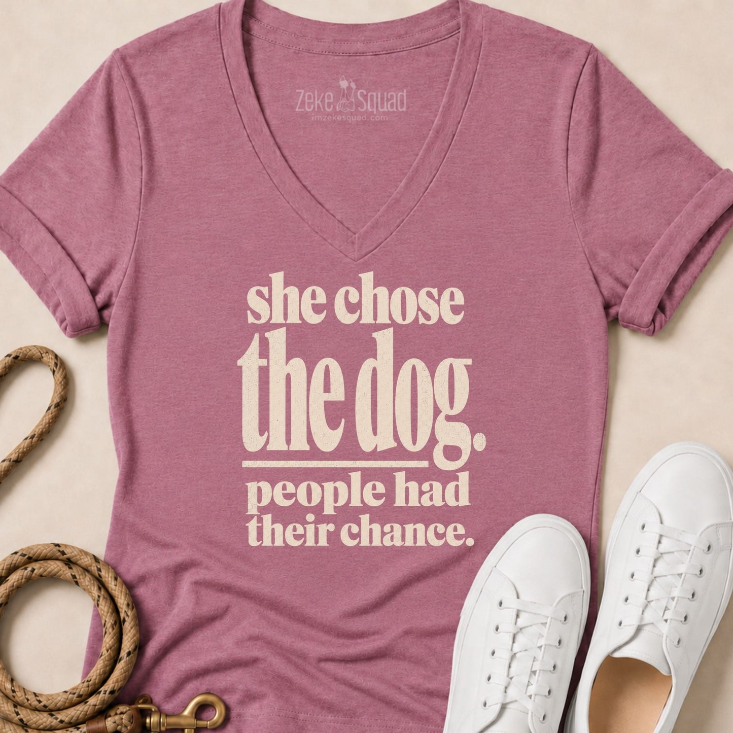 She Chose the Dog. People Had Their Chance V-Neck