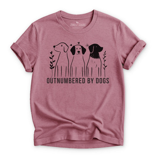 Outnumbered By Dogs T-shirt - Zeke Squad