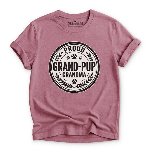 Proud Grand - pup Grandma T-shirt - Zeke Squad