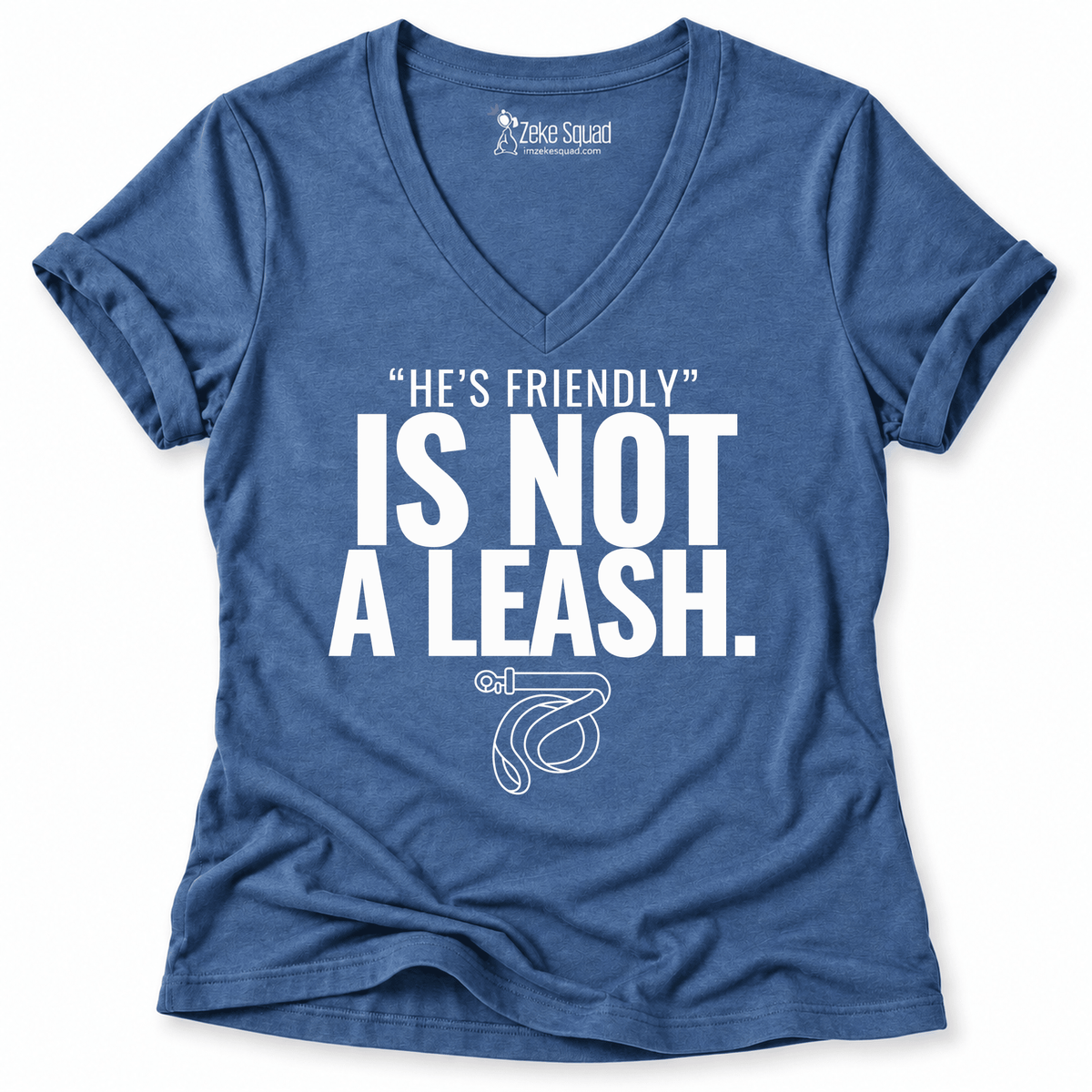 He's Friendly Women's V-neck - Zeke Squad