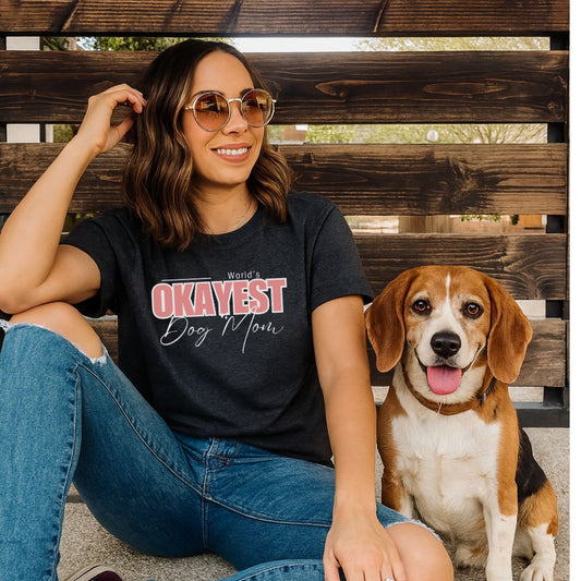 World's Okayest Dog Mom T-shirt - Zeke Squad