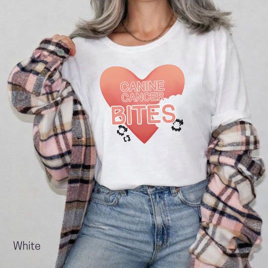 Canine Cancer Bites T-shirt - Zeke Squad