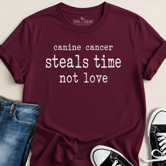 Canine Cancer Steals Time T-shirt - Zeke Squad