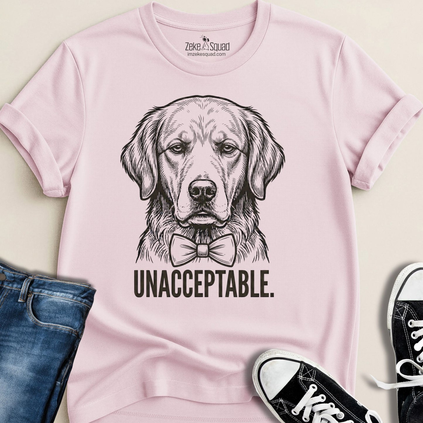 Unacceptable. Dog Person T-shirt - Zeke Squad