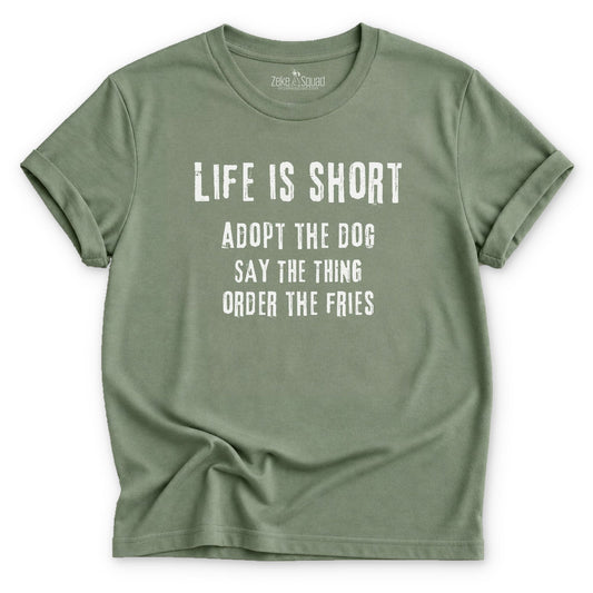 Adopt the Dog T-shirt - Zeke Squad