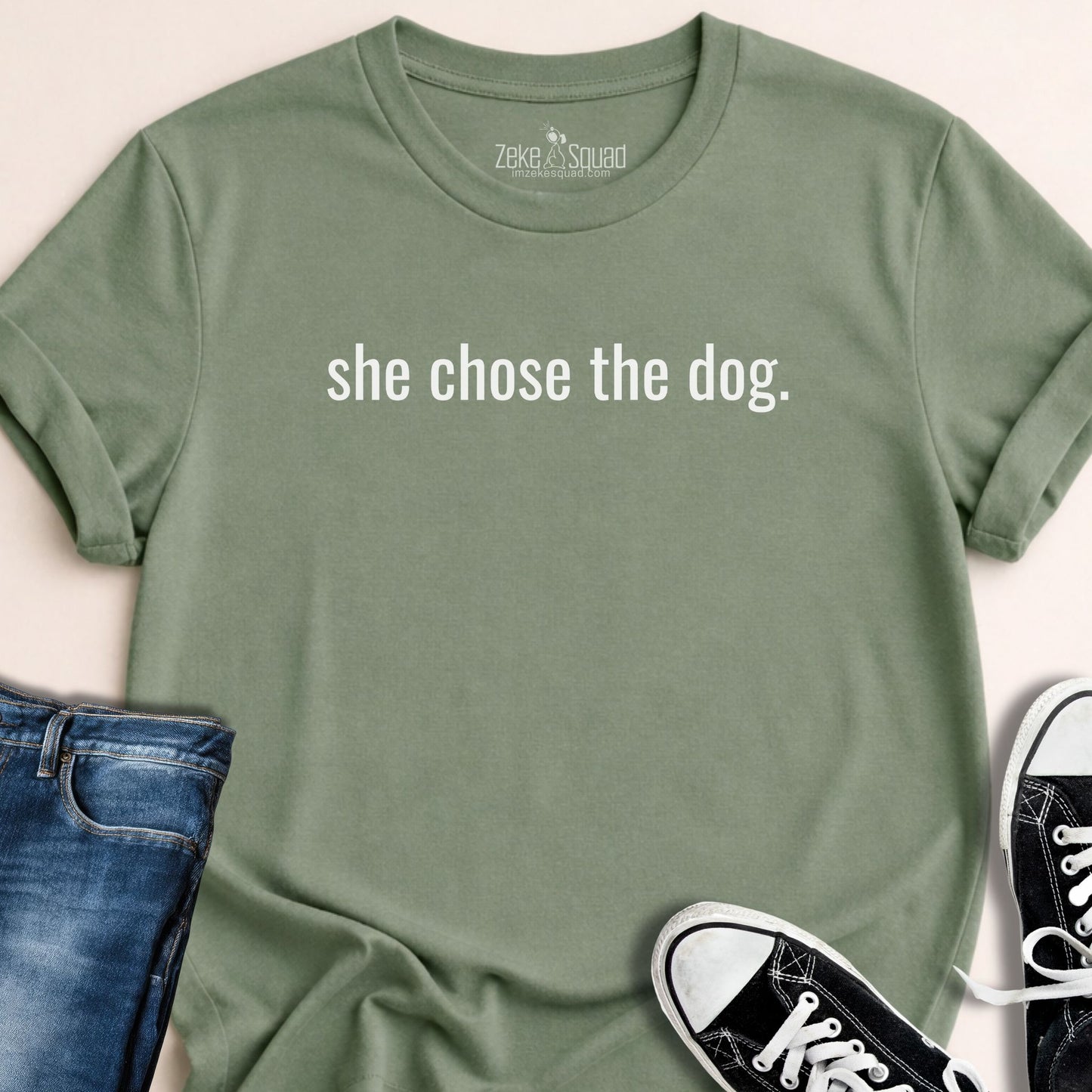 She Chose the Dog Minimalist T-shirt