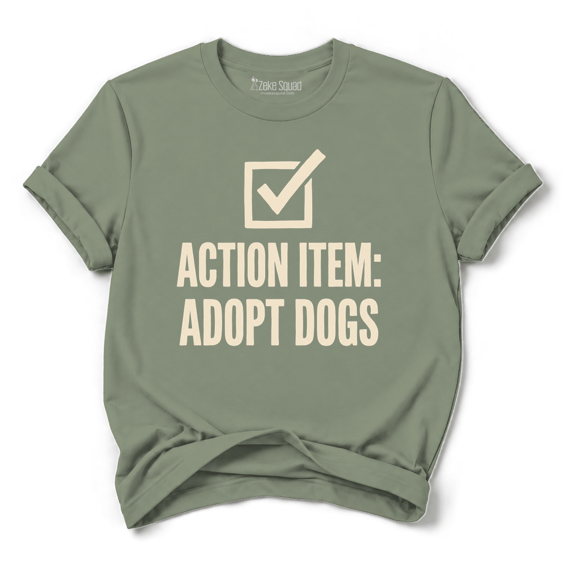 Adopt Dogs T-shirt - Zeke Squad