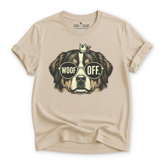 Woof Off Dog Crown T-shirt - Zeke Squad
