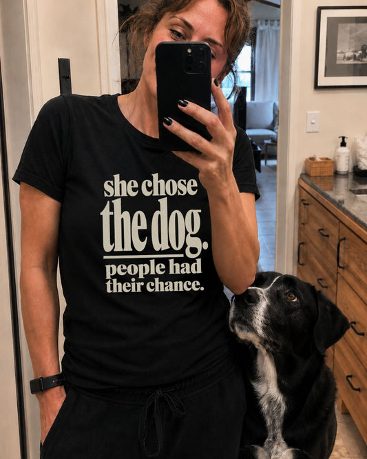 She Chose the Dog T-shirt - Zeke Squad