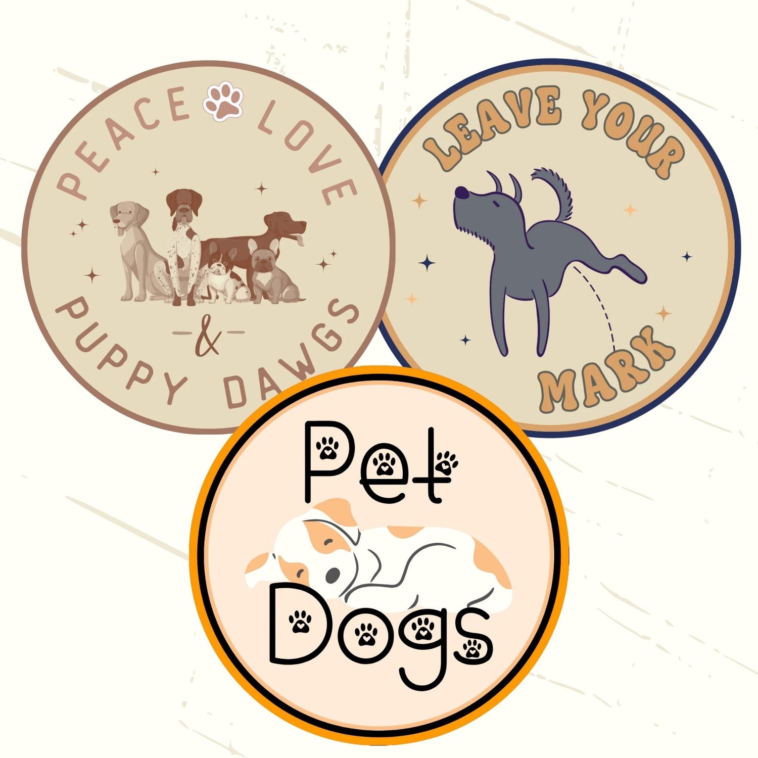 Peace, Love & Marking Things Sticker 3-Pack