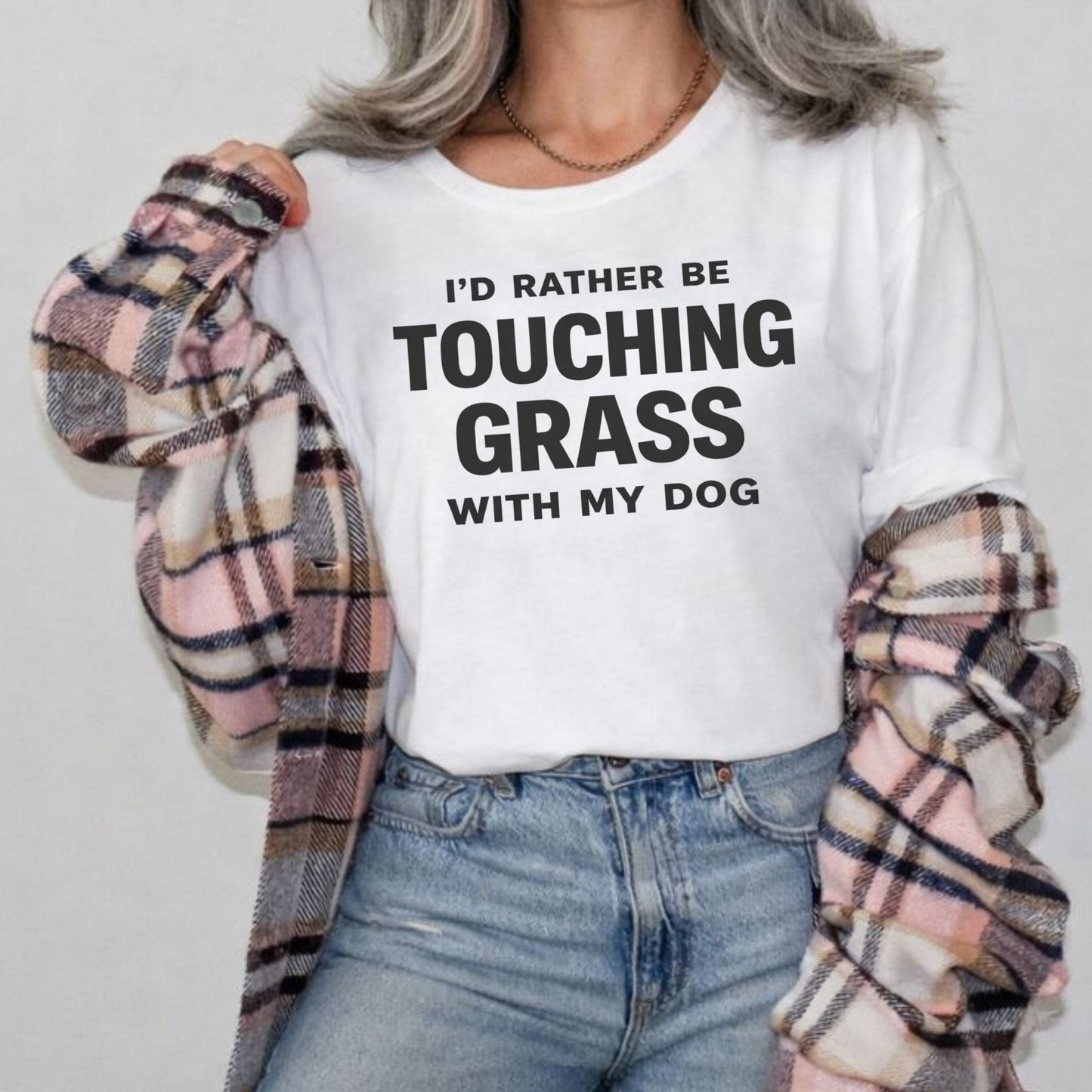 I'd Rather Be Touching Grass with My Dog Unisex T-Shirt - Zeke Squad