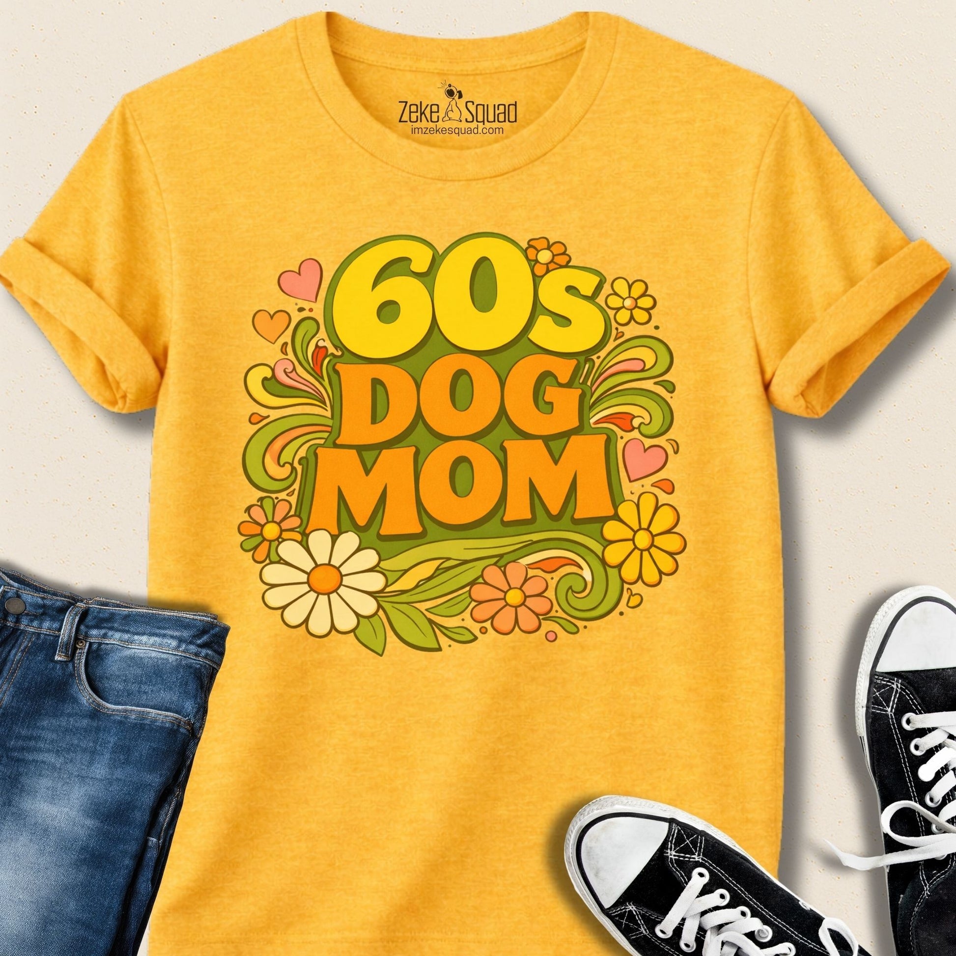60s Dog Mom T-shirt - Zeke Squad