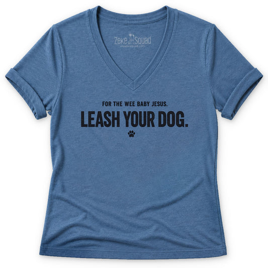 Leash Dog Women's V-neck - Zeke Squad