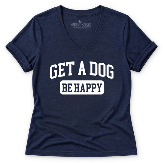 Get a Dog Women's V-neck - Zeke Squad