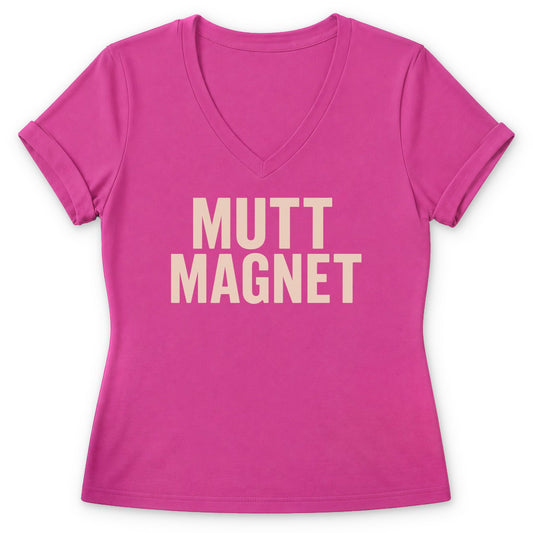 Mutt Magnet Women's V-neck - Zeke Squad