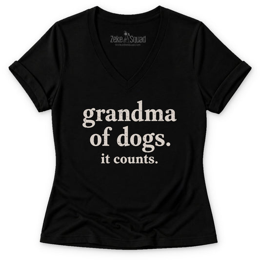 Grandkid Sheds Women's V-neck - Zeke Squad