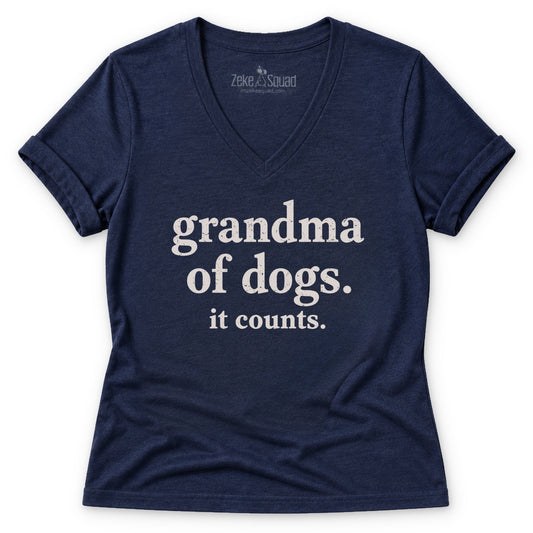 Grandkid Sheds Women's V-neck - Zeke Squad