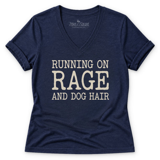Dog Hair Women's V-neck - Zeke Squad