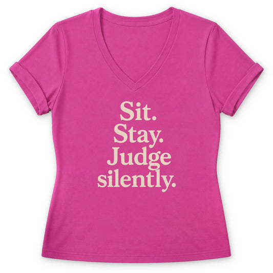 Sit. Stay. Women's V-neck - Zeke Squad