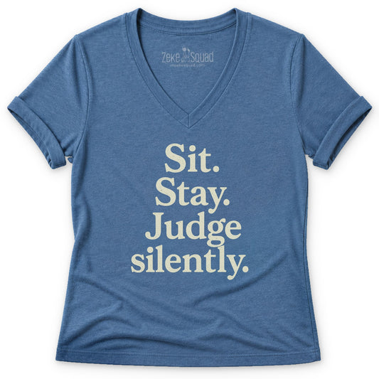 Sit. Stay. Women's V-neck - Zeke Squad