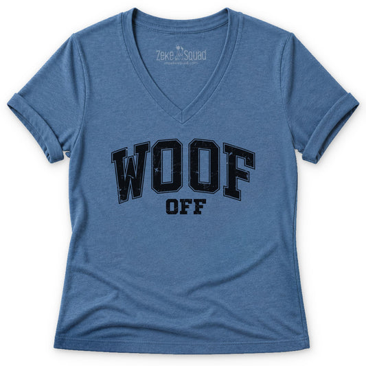 Woof Off Collegiate Women's V-neck - Zeke Squad