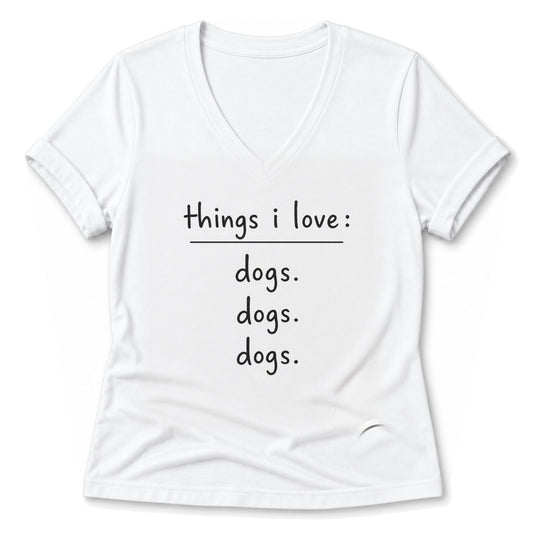 I Love Dogs Women's V-neck - Zeke Squad
