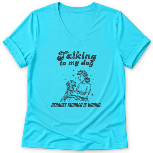 Talking Women's V-neck - Zeke Squad