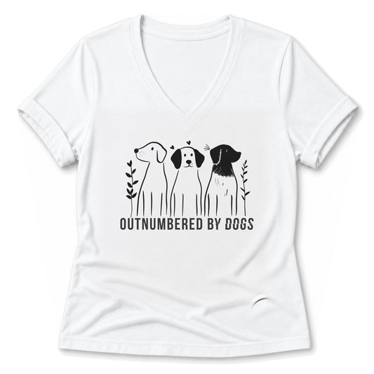 Outnumbered Women's V-neck - Zeke Squad