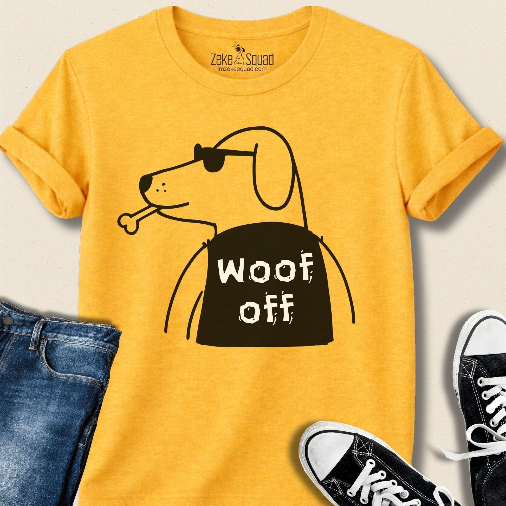 Woof Off Punk Dog T-shirt - Zeke Squad