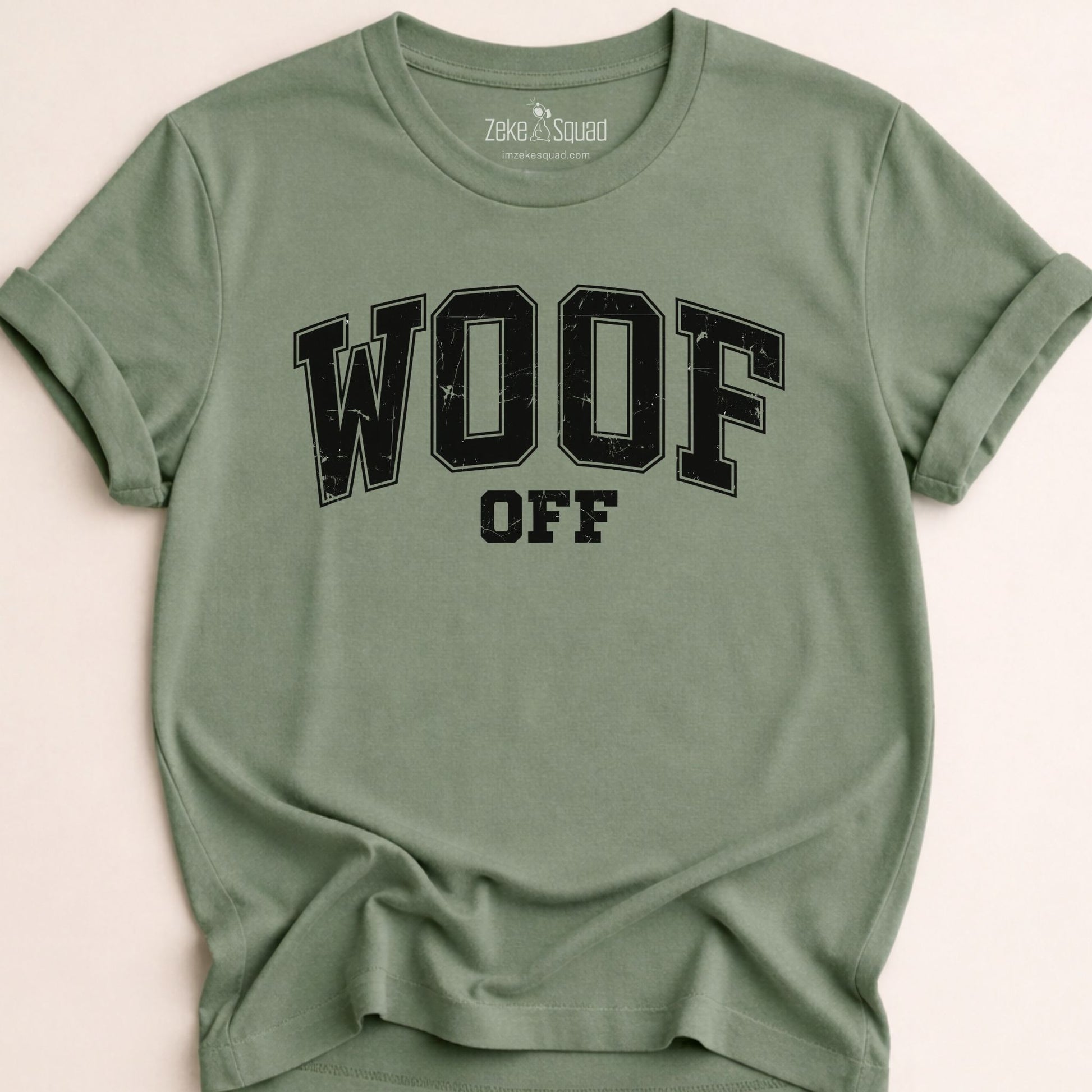Woof Off Collegiate Style T-shirt - Zeke Squad