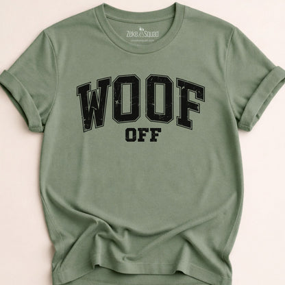 Woof Off Collegiate Style T-shirt - Zeke Squad