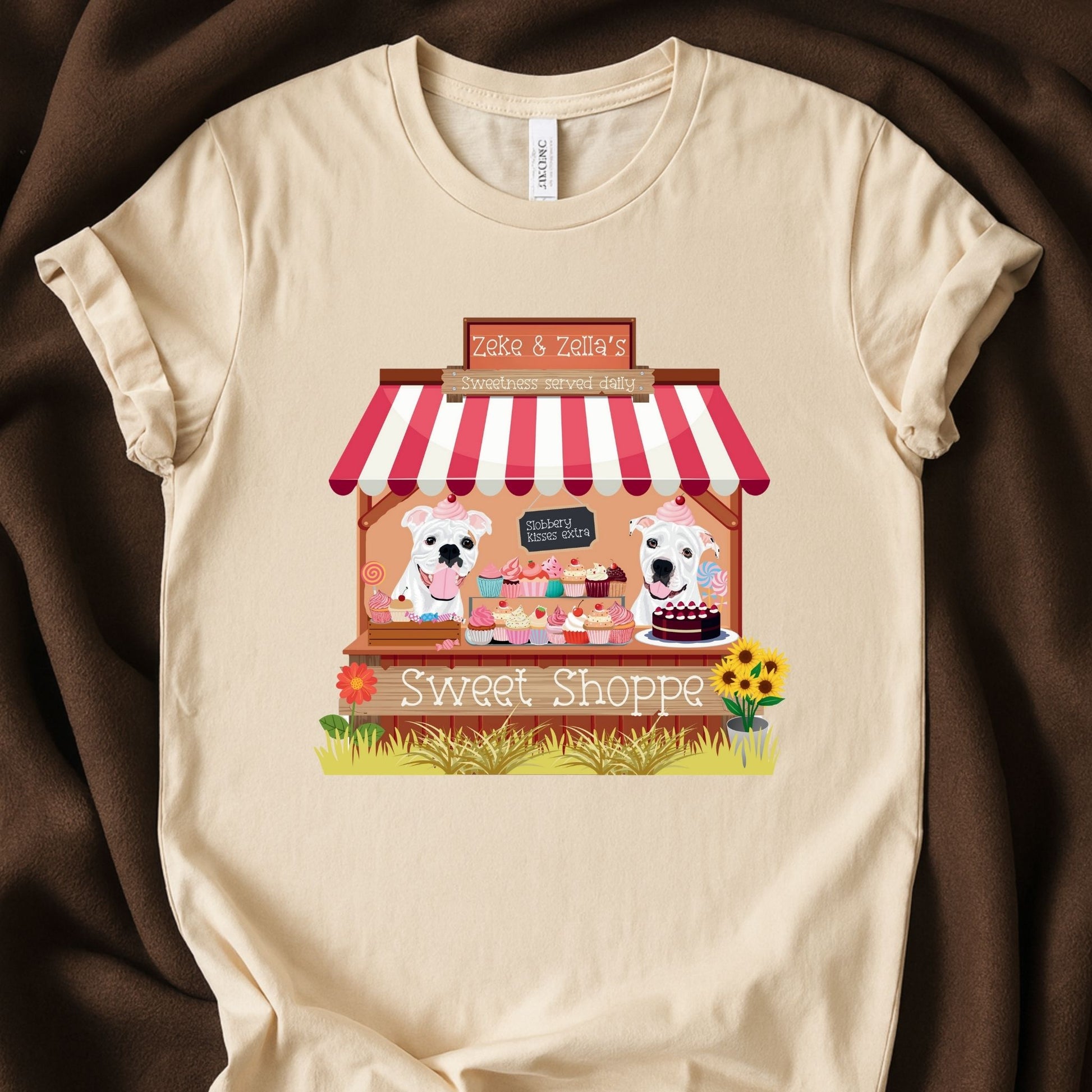 Zeke and Zella’s Sweet Shoppe T-Shirt | Cute Dog Lover Graphic Tee – Zeke Squad - Zeke Squad